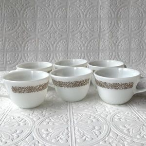 Six Vintage Pyrex Mugs (Excellent Condition)